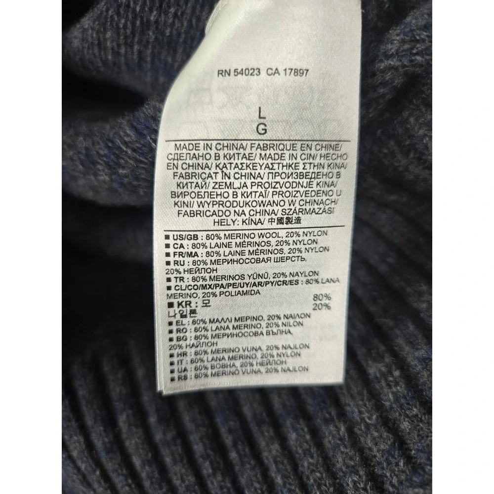 Banana Republic Italian‎ Yarn Wool Blend Mens Sweater Large Shawl Collar Preppy